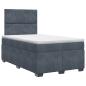 Preview: Boxspringbett mit Matratze Dunkelgrau 120 x 200 cm Samt