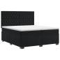 Preview: Boxspringbett mit Matratze Schwarz 200 x 200 cm Samt