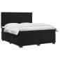 Preview: Boxspringbett mit Matratze Schwarz 200 x 200 cm Samt