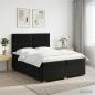 Preview: ARDEBO.de - Boxspringbett mit Matratze Schwarz 200 x 200 cm Samt