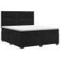 Preview: Boxspringbett mit Matratze Schwarz 200 x 200 cm Samt
