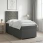 Preview: ARDEBO.de - Boxspringbett mit Matratze Dunkelgrau 80 x 200 cm Stoff