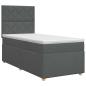 Preview: Boxspringbett mit Matratze Dunkelgrau 80 x 200 cm Stoff