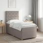 Preview: ARDEBO.de - Boxspringbett mit Matratze Taupe 100 x 200 cm Stoff