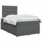 Preview: Boxspringbett mit Matratze Dunkelgrau 120 x 190 cm Stoff