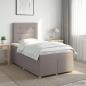 Preview: ARDEBO.de - Boxspringbett mit Matratze Taupe 120 x 190 cm Stoff