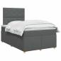 Preview: Boxspringbett mit Matratze Dunkelgrau 120 x 190 cm Stoff
