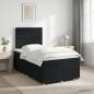Preview: ARDEBO.de - Boxspringbett mit Matratze Schwarz 120 x 190 cm Stoff