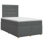 Preview: Boxspringbett mit Matratze Dunkelgrau 120 x 200 cm Stoff