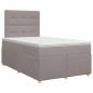 Preview: Boxspringbett mit Matratze Taupe 120 x 200 cm Stoff