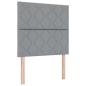Preview: Boxspringbett mit Matratze Hellgrau 120 x 200 cm Stoff