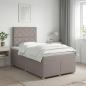 Preview: ARDEBO.de - Boxspringbett mit Matratze Taupe 120 x 200 cm Stoff