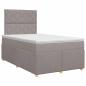Preview: Boxspringbett mit Matratze Taupe 120 x 200 cm Stoff