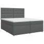 Preview: Boxspringbett mit Matratze Dunkelgrau 200 x 200 cm Stoff