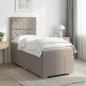 Preview: ARDEBO.de - Boxspringbett mit Matratze Taupe 100 x 200 cm Stoff