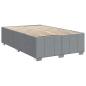 Preview: Boxspringbett mit Matratze Hellgrau 120 x 190 cm Stoff