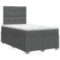 Preview: Boxspringbett mit Matratze Dunkelgrau 120 x 190 cm Stoff