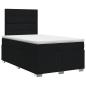 Preview: Boxspringbett mit Matratze Schwarz 120 x 190 cm Stoff