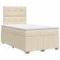 Preview: Boxspringbett mit Matratze Creme 120 x 190 cm Stoff
