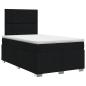 Preview: Boxspringbett mit Matratze Schwarz 120 x 190 cm Stoff