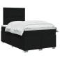Preview: Boxspringbett mit Matratze Schwarz 120 x 190 cm Stoff