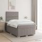 Preview: ARDEBO.de - Boxspringbett mit Matratze Taupe 120 x 190 cm Stoff