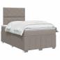 Preview: Boxspringbett mit Matratze Taupe 120 x 190 cm Stoff