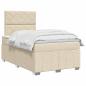 Preview: Boxspringbett mit Matratze Creme 120 x 190 cm Stoff