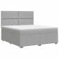Preview: Boxspringbett mit Matratze Hellgrau 140 x 190 cm Stoff