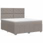 Preview: Boxspringbett mit Matratze Taupe 160 x 200 cm Stoff