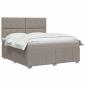 Preview: Boxspringbett mit Matratze Taupe 160 x 200 cm Stoff