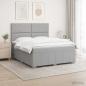 Preview: ARDEBO.de - Boxspringbett mit Matratze Hellgrau 180 x 200 cm Stoff