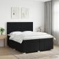 Preview: ARDEBO.de - Boxspringbett mit Matratze Schwarz 200 x 200 cm Stoff