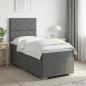 Preview: ARDEBO.de - Boxspringbett mit Matratze Dunkelgrau Einzeln Stoff