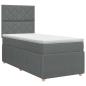 Preview: Boxspringbett mit Matratze Dunkelgrau 80 x 200 cm Stoff