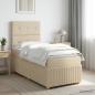 Preview: ARDEBO.de - Boxspringbett mit Matratze Creme 100 x 200 cm Stoff