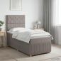 Preview: ARDEBO.de - Boxspringbett mit Matratze Taupe 100 x 200 cm Stoff
