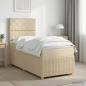 Preview: ARDEBO.de - Boxspringbett mit Matratze Creme 100 x 200 cm Stoff