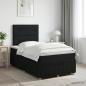 Preview: ARDEBO.de - Boxspringbett mit Matratze Schwarz 120 x 190 cm Stoff