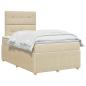Preview: Boxspringbett mit Matratze Creme 120 x 190 cm Stoff