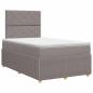 Preview: Boxspringbett mit Matratze Taupe 120 x 190 cm Stoff