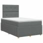 Preview: Boxspringbett mit Matratze Dunkelgrau 120 x 200 cm Stoff