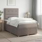 Preview: ARDEBO.de - Boxspringbett mit Matratze Taupe 120 x 200 cm Stoff
