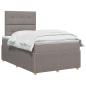 Preview: Boxspringbett mit Matratze Taupe 120 x 200 cm Stoff