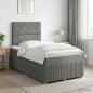 Preview: ARDEBO.de - Boxspringbett mit Matratze Dunkelgrau 120 x 200 cm Stoff