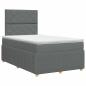 Preview: Boxspringbett mit Matratze Dunkelgrau 120 x 200 cm Stoff