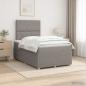 Preview: ARDEBO.de - Boxspringbett mit Matratze Taupe 120 x 200 cm Stoff