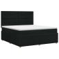 Preview: Boxspringbett mit Matratze Schwarz 140 x 190 cm Stoff