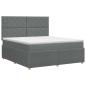 Preview: Boxspringbett mit Matratze Dunkelgrau 140 x 190 cm Stoff