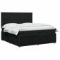 Preview: Boxspringbett mit Matratze Schwarz 140 x 190 cm Stoff